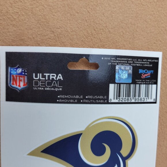 Vintage WinCraft ST. Louis Rams football plastic auto tag license plate &sticker - Picture 4 of 16